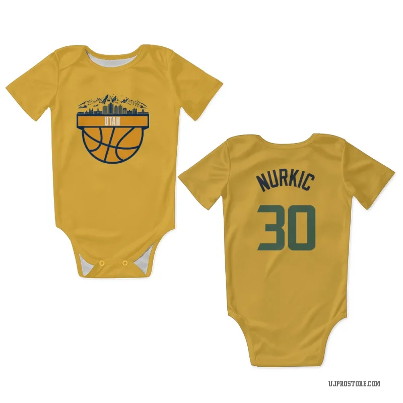 Jusuf Nurkic  Gold Utah Jazz  Newborn & Infant Bodysuit