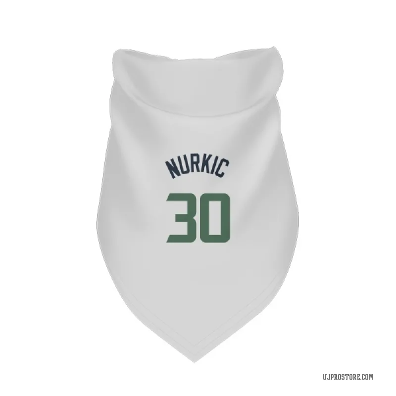 Jusuf Nurkic  White Utah Jazz  Cat & Dog Pet Bandana
