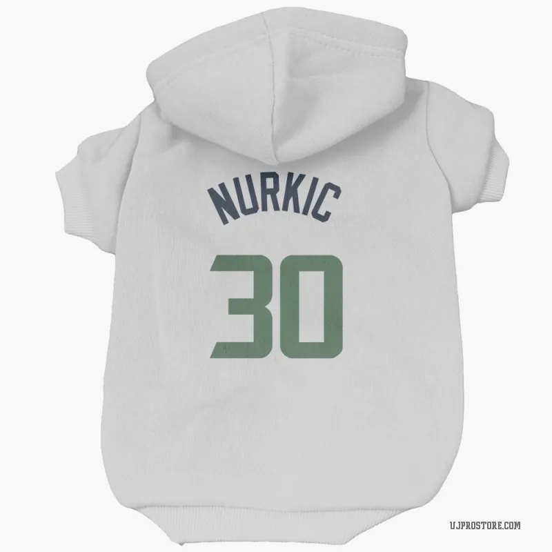Jusuf Nurkic  White Utah Jazz  Cat & Dog Pet Hoodie
