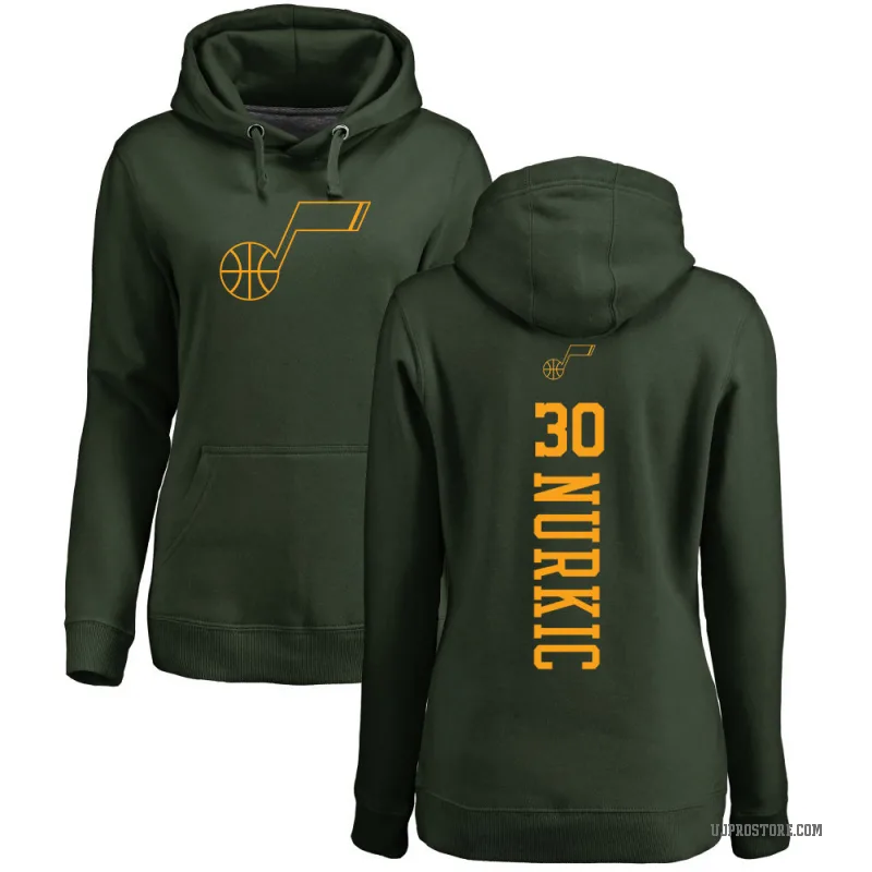Jusuf Nurkic Women's Green Utah Jazz Branded One Color Backer Pullover Hoodie