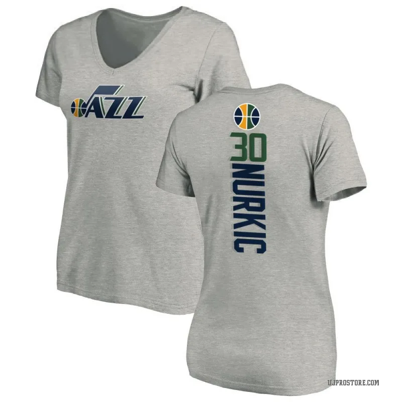 Jusuf Nurkic Women's Utah Jazz Ash Backer T-Shirt