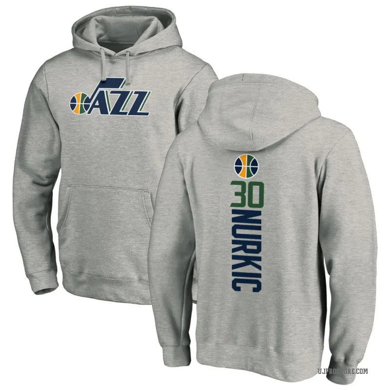 Jusuf Nurkic Youth Utah Jazz Branded Ash Backer Pullover Hoodie