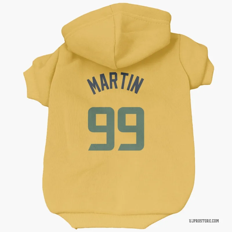 KJ Martin  Gold Utah Jazz  Cat & Dog Pet Hoodie