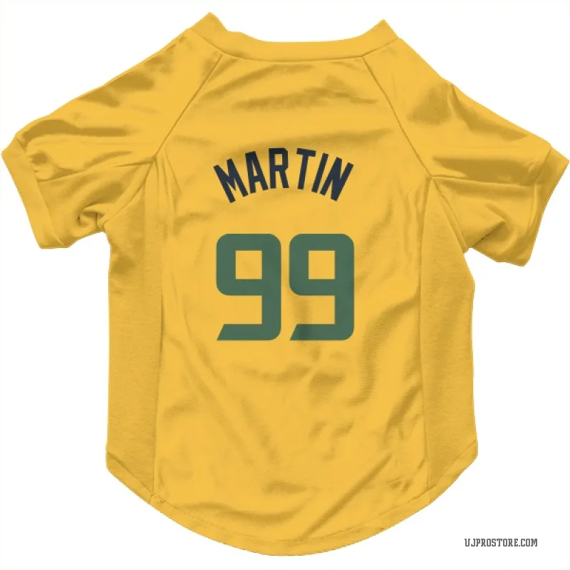 KJ Martin  Gold Utah Jazz  Cat & Dog Pet Jersey
