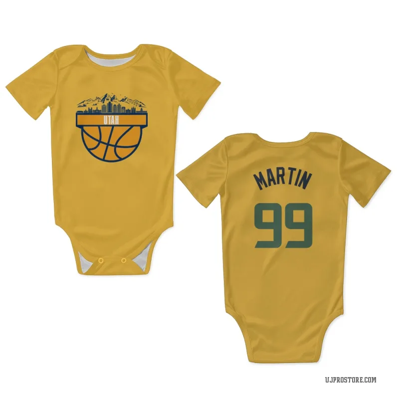 KJ Martin  Gold Utah Jazz  Newborn & Infant Bodysuit