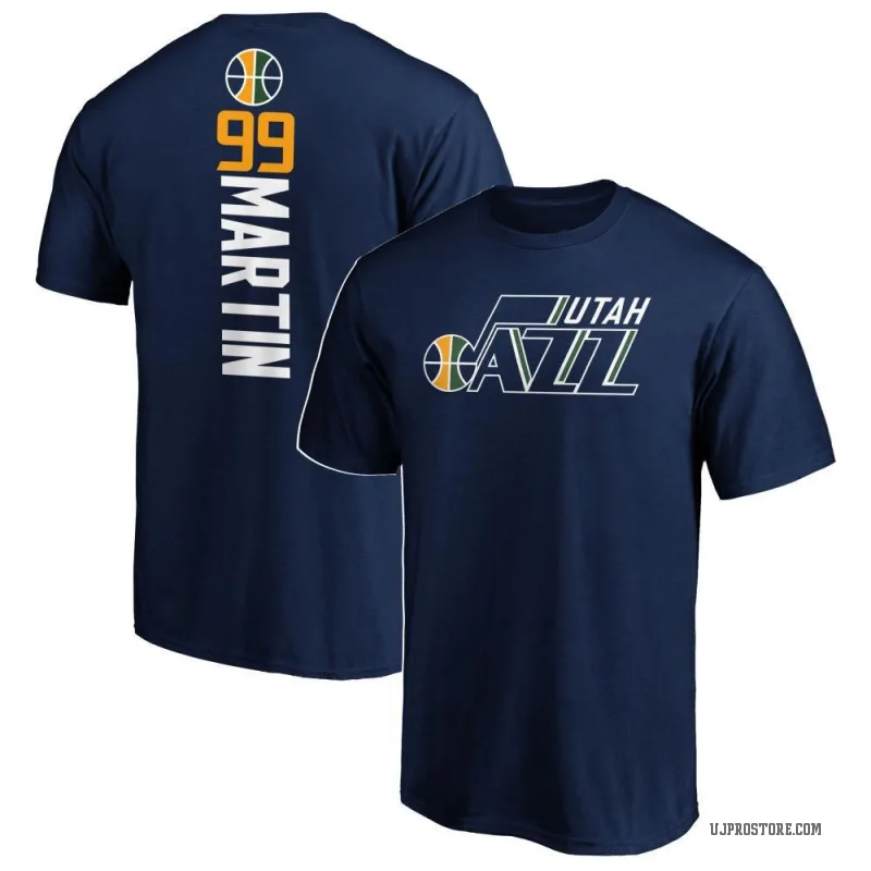 KJ Martin Men's Navy Utah Jazz Backer T-Shirt