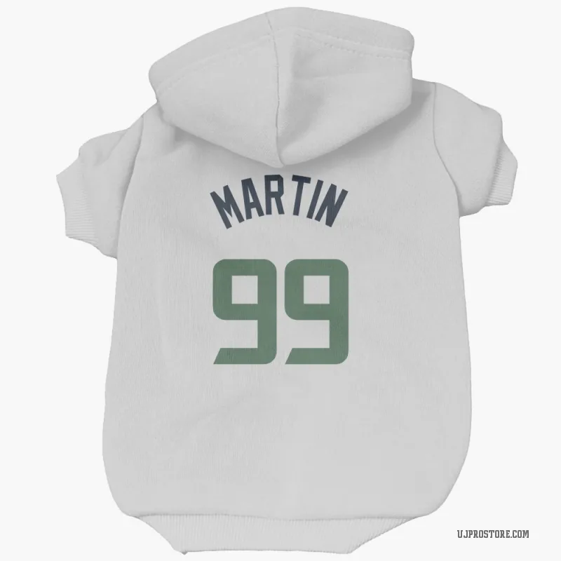 KJ Martin  White Utah Jazz  Cat & Dog Pet Hoodie
