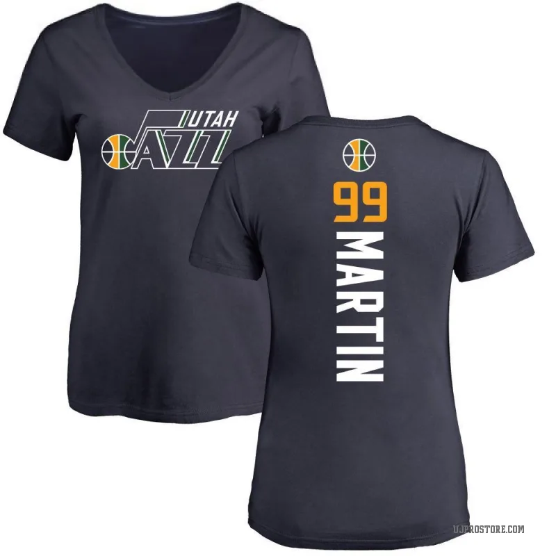KJ Martin Women's Navy Utah Jazz Backer T-Shirt