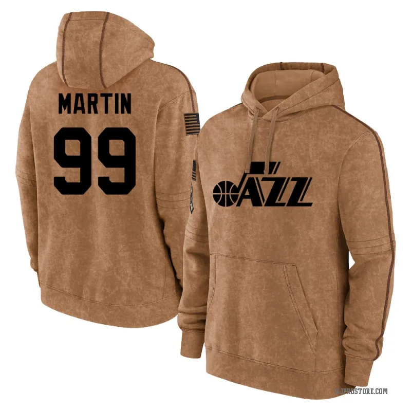 KJ Martin Youth Brown Utah Jazz 2023 Salute to Service Club Pullover Hoodie