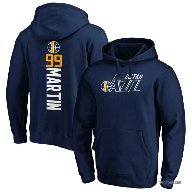 KJ Martin Youth Navy Utah Jazz Branded Backer Pullover Hoodie