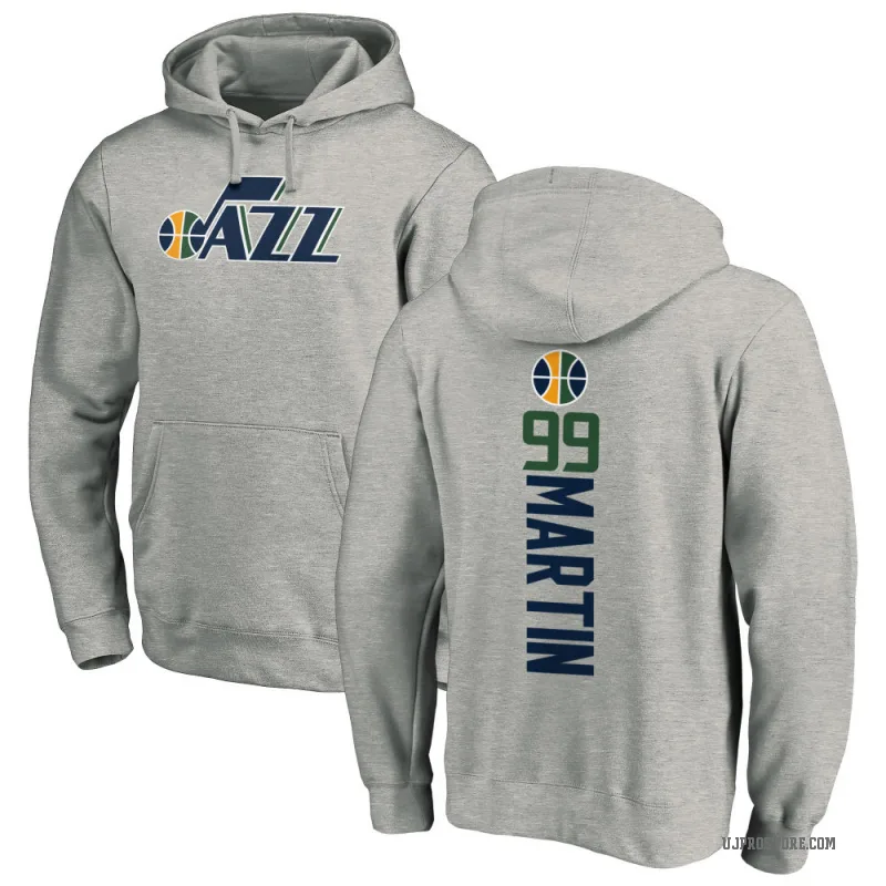 KJ Martin Youth Utah Jazz Branded Ash Backer Pullover Hoodie