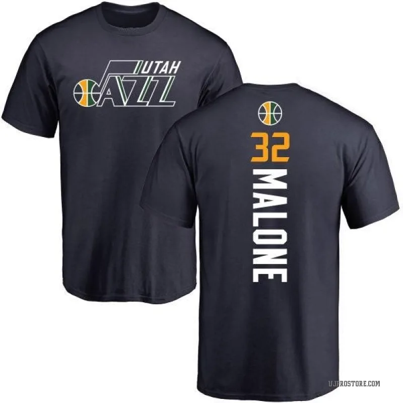 Karl Malone Men's Navy Utah Jazz Backer T-Shirt