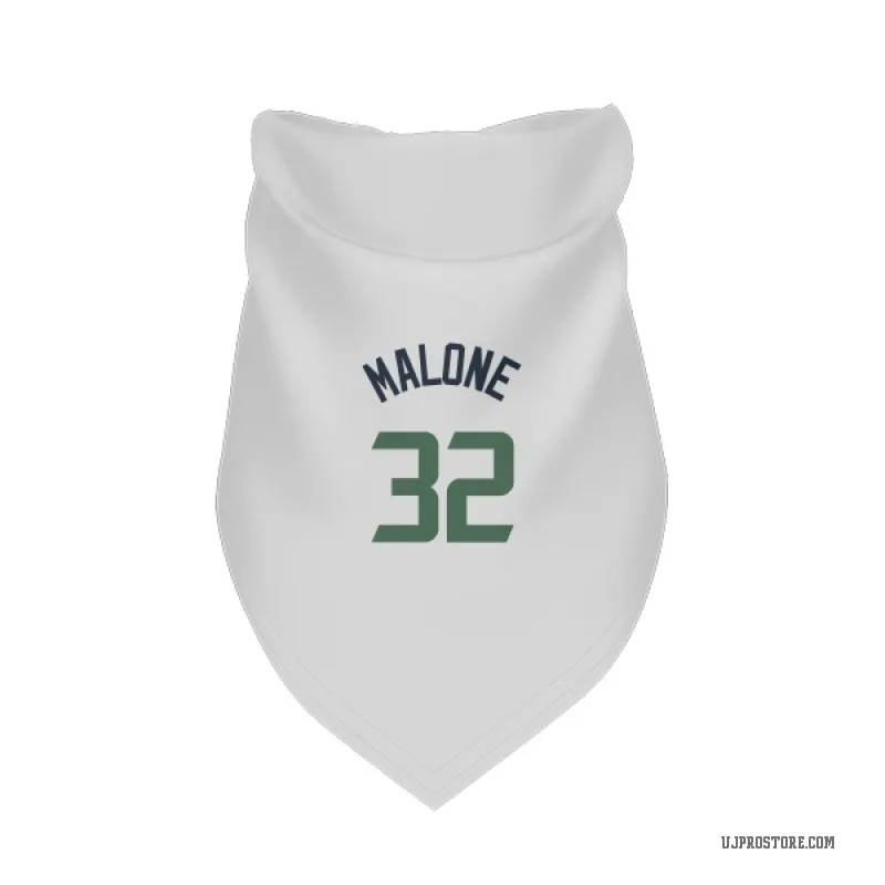Karl Malone  White Utah Jazz  Cat & Dog Pet Bandana