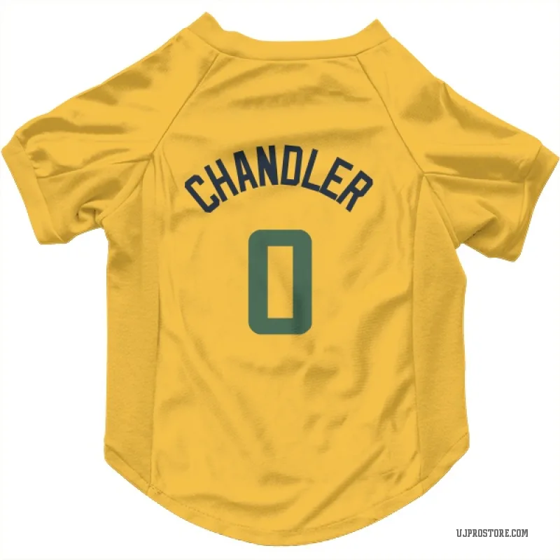 Kennedy Chandler  Gold Utah Jazz  Cat & Dog Pet Jersey