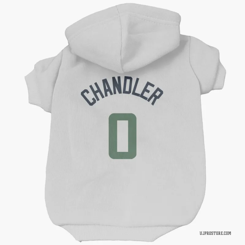 Kennedy Chandler  White Utah Jazz  Cat & Dog Pet Hoodie