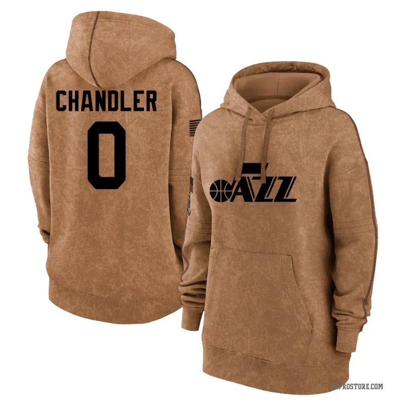 Kennedy Chandler Women's Brown Utah Jazz 2023 Salute to Service Pullover Hoodie