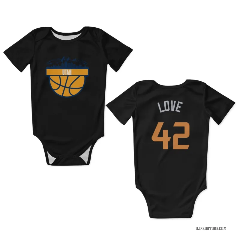 Kevin Love  Black Utah Jazz  Newborn & Infant Bodysuit