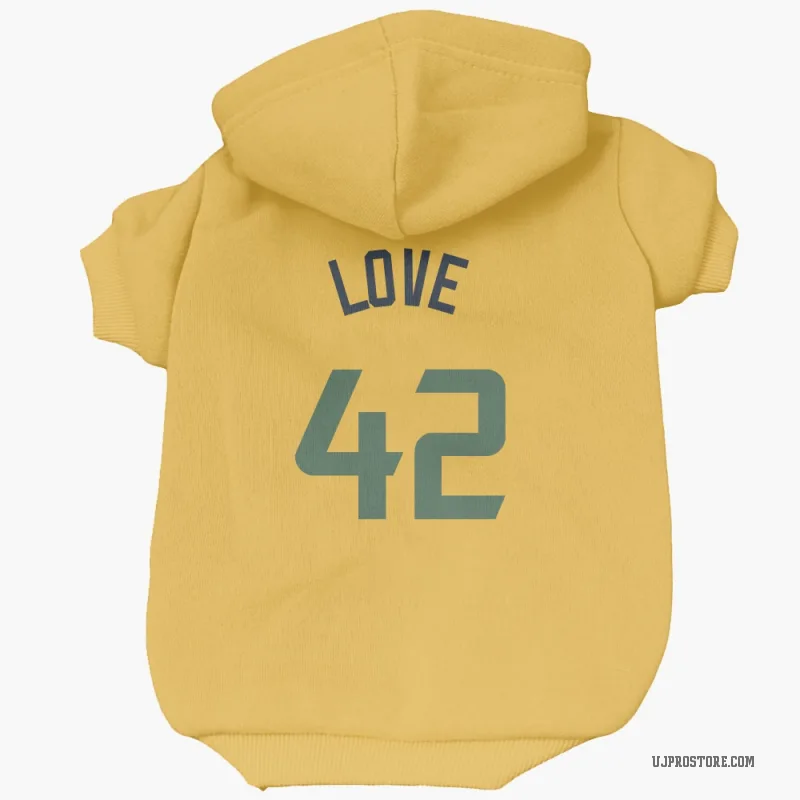 Kevin Love  Gold Utah Jazz  Cat & Dog Pet Hoodie