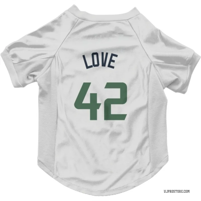 Kevin Love  White Utah Jazz  Cat & Dog Pet Jersey
