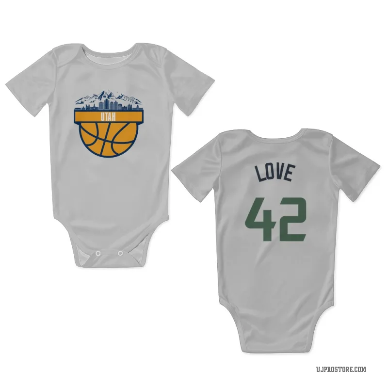 Kevin Love  White Utah Jazz  Newborn & Infant Bodysuit