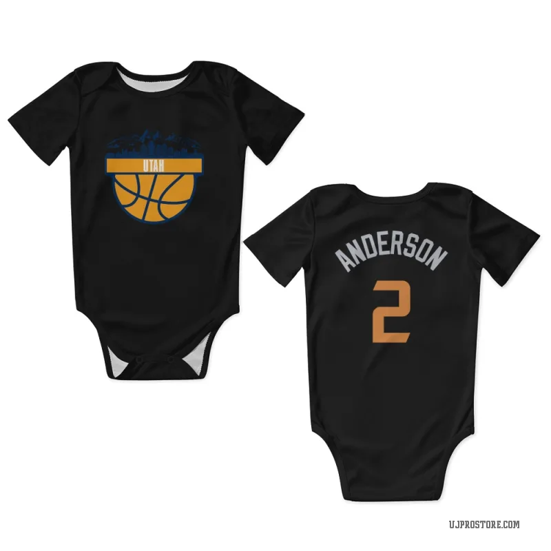 Kyle Anderson  Black Utah Jazz  Newborn & Infant Bodysuit