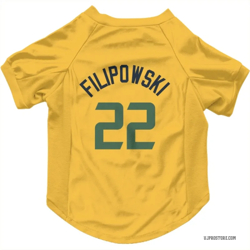 Kyle Filipowski  Gold Utah Jazz  Cat & Dog Pet Jersey