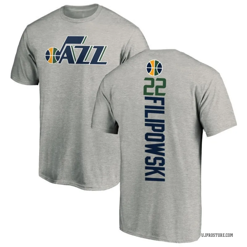 Kyle Filipowski Men's Utah Jazz Ash Backer T-Shirt