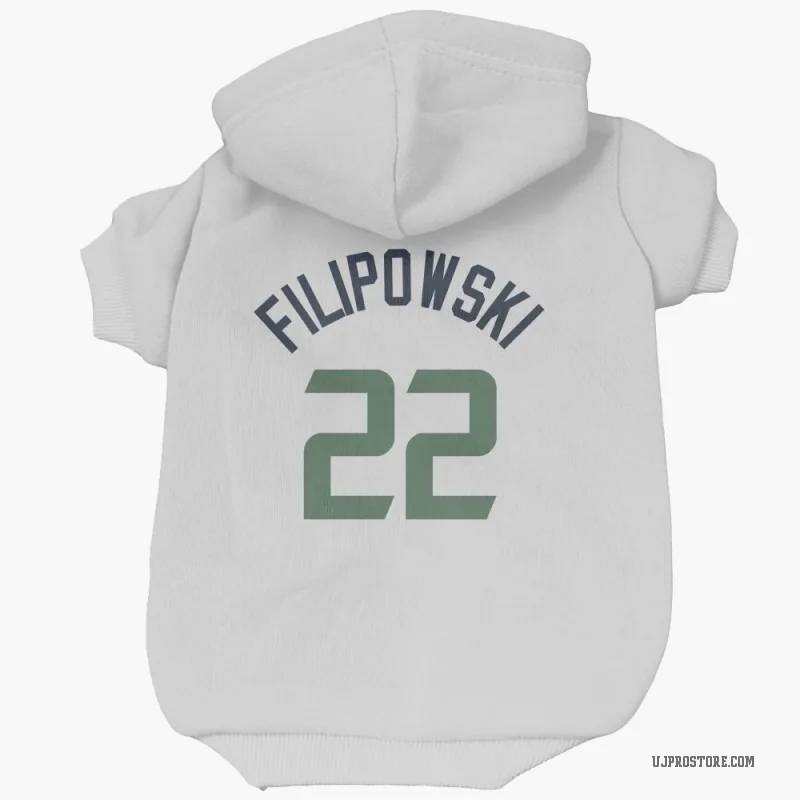 Kyle Filipowski  White Utah Jazz  Cat & Dog Pet Hoodie