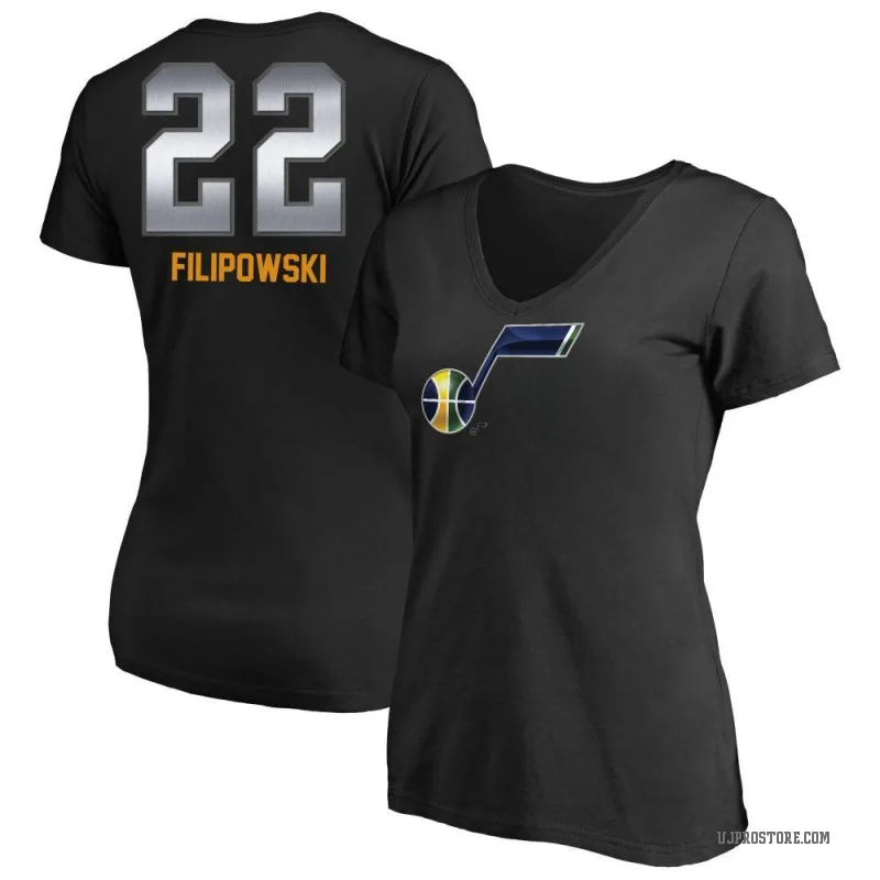 Kyle Filipowski Women's Black Utah Jazz Midnight Mascot T-Shirt