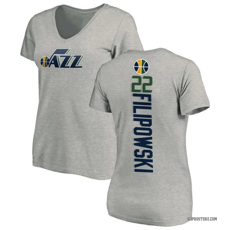 Kyle Filipowski Women's Utah Jazz Ash Backer T-Shirt