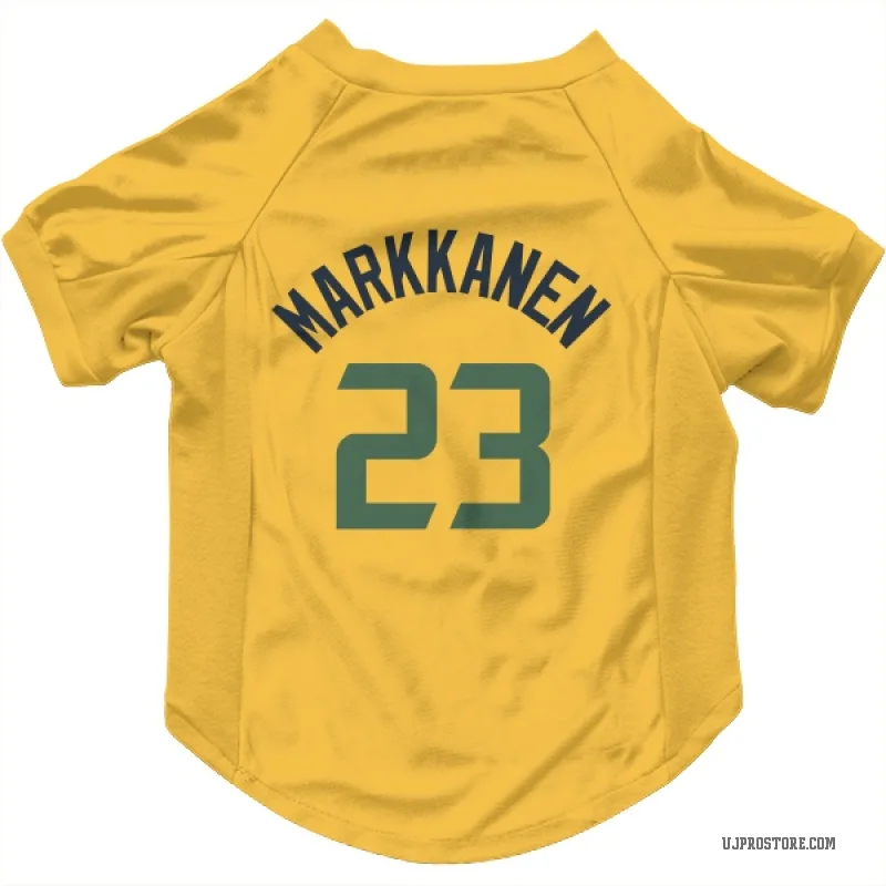Lauri Markkanen  Gold Utah Jazz  Cat & Dog Pet Jersey