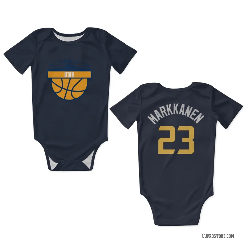 Lauri Markkanen  Navy Utah Jazz  Newborn & Infant Bodysuit