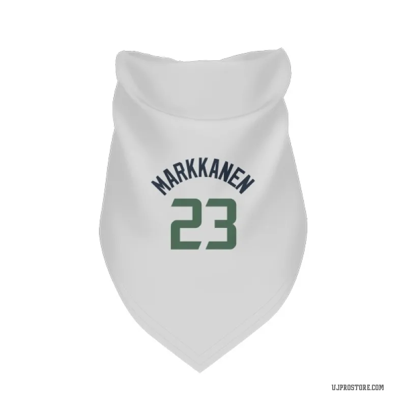 Lauri Markkanen  White Utah Jazz  Cat & Dog Pet Bandana