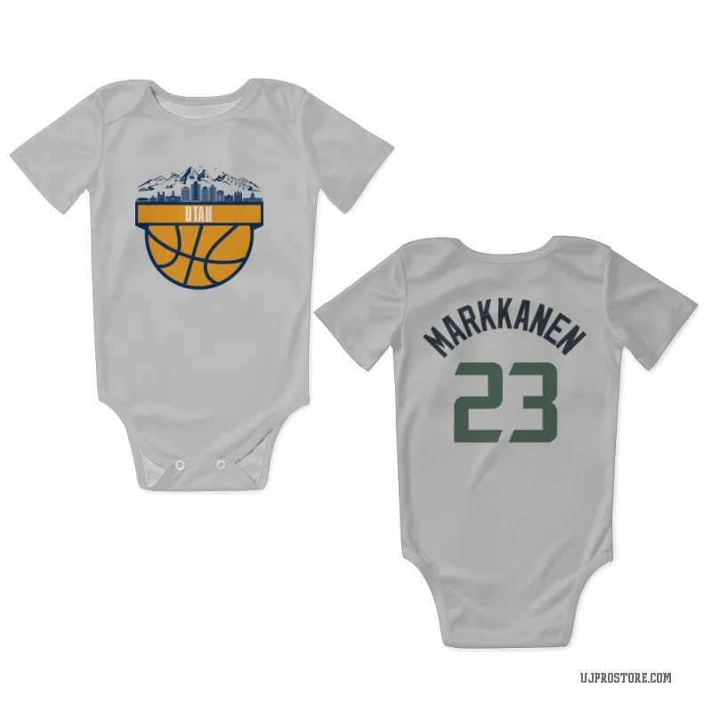 Lauri Markkanen  White Utah Jazz  Newborn & Infant Bodysuit
