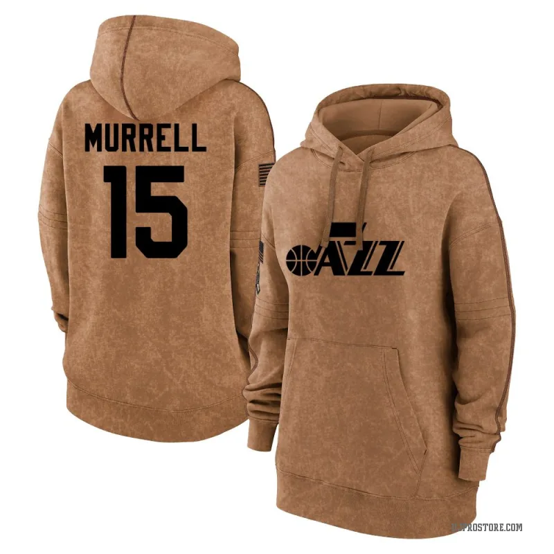 Matthew Murrell Women's Brown Utah Jazz 2023 Salute to Service Pullover Hoodie