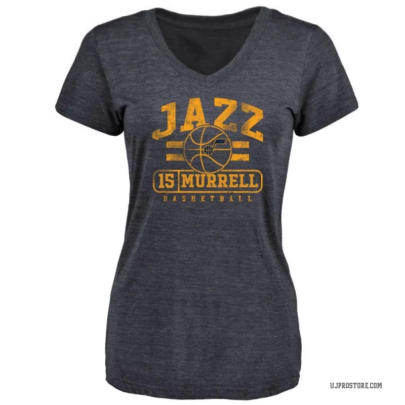 Matthew Murrell Women's Navy Utah Jazz Baseline T-Shirt