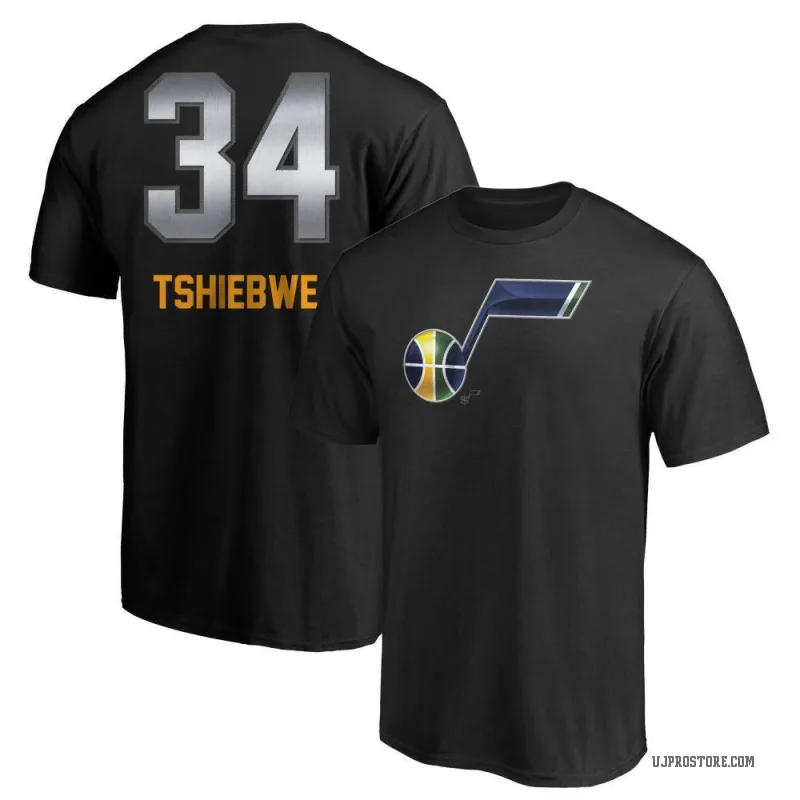 Oscar Tshiebwe Men's Black Utah Jazz Midnight Mascot T-Shirt