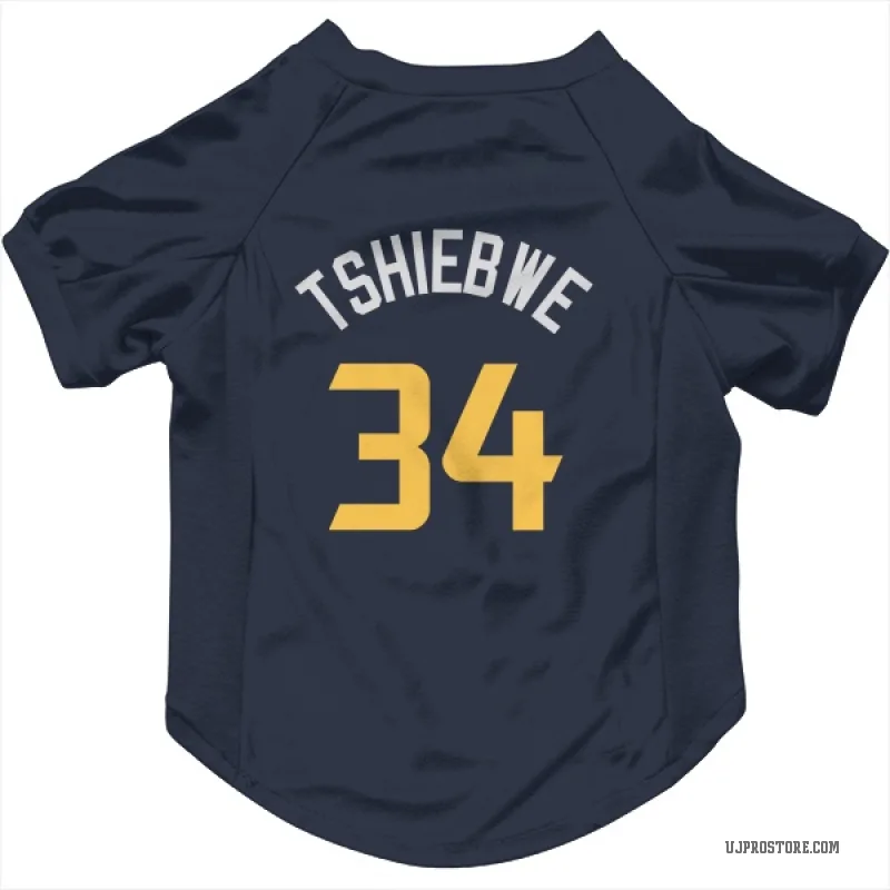 Oscar Tshiebwe  Navy Utah Jazz  Cat & Dog Pet Jersey