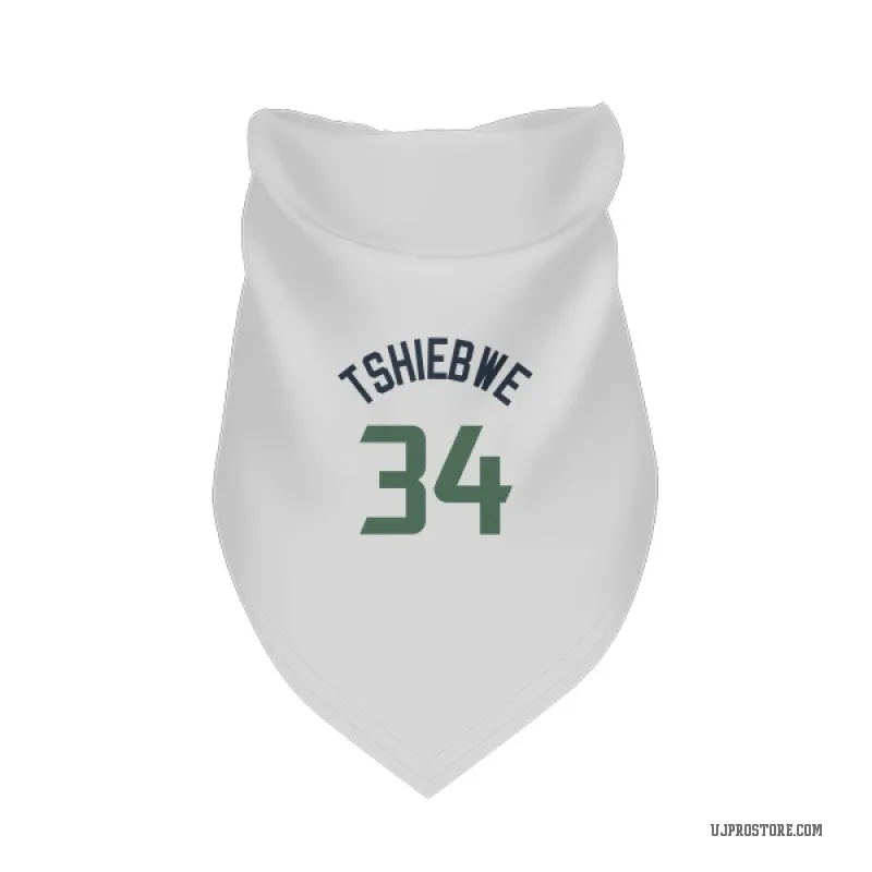 Oscar Tshiebwe  White Utah Jazz  Cat & Dog Pet Bandana