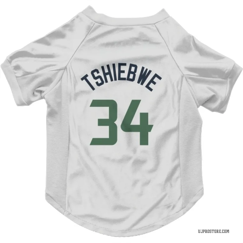 Oscar Tshiebwe  White Utah Jazz  Cat & Dog Pet Jersey