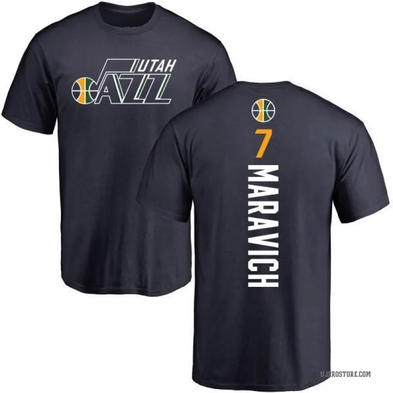 Pete Maravich Youth Navy Utah Jazz Backer T-Shirt