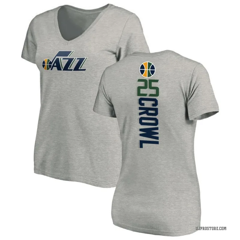 Steve Crowl Women's Utah Jazz Ash Backer T-Shirt