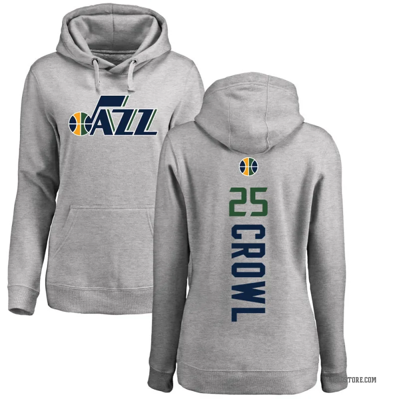 Steve Crowl Women's Utah Jazz Branded Ash Backer Pullover Hoodie