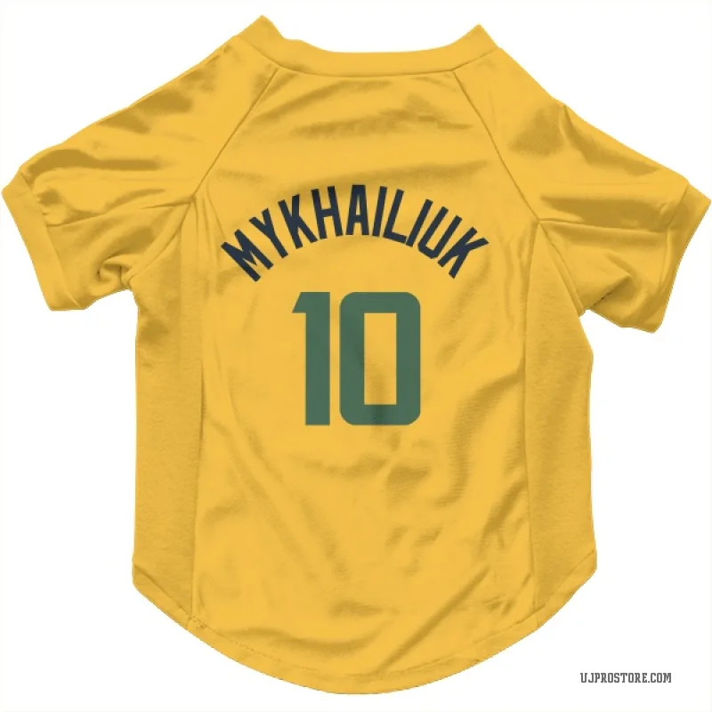 Svi Mykhailiuk  Gold Utah Jazz  Cat & Dog Pet Jersey