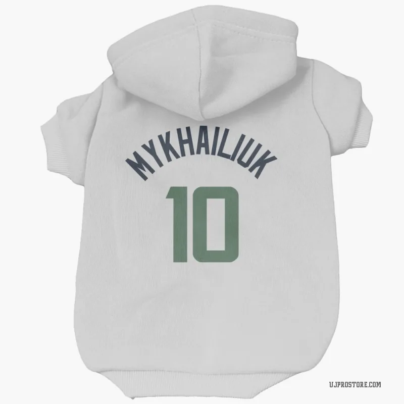 Svi Mykhailiuk  White Utah Jazz  Cat & Dog Pet Hoodie