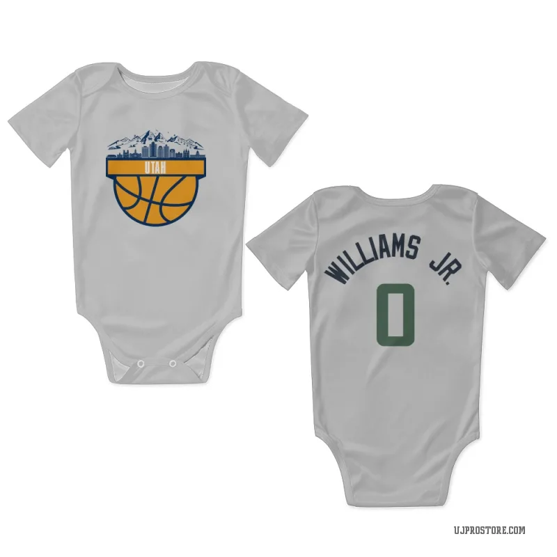 Vince Williams Jr.  White Utah Jazz  Newborn & Infant Bodysuit