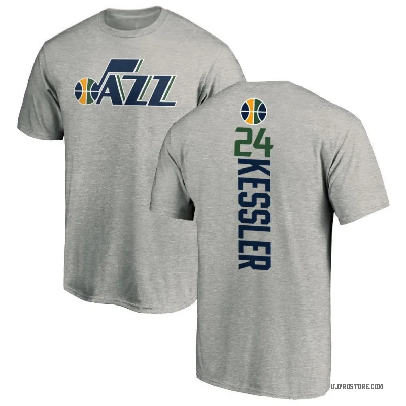 Walker Kessler Men's Utah Jazz Ash Backer T-Shirt