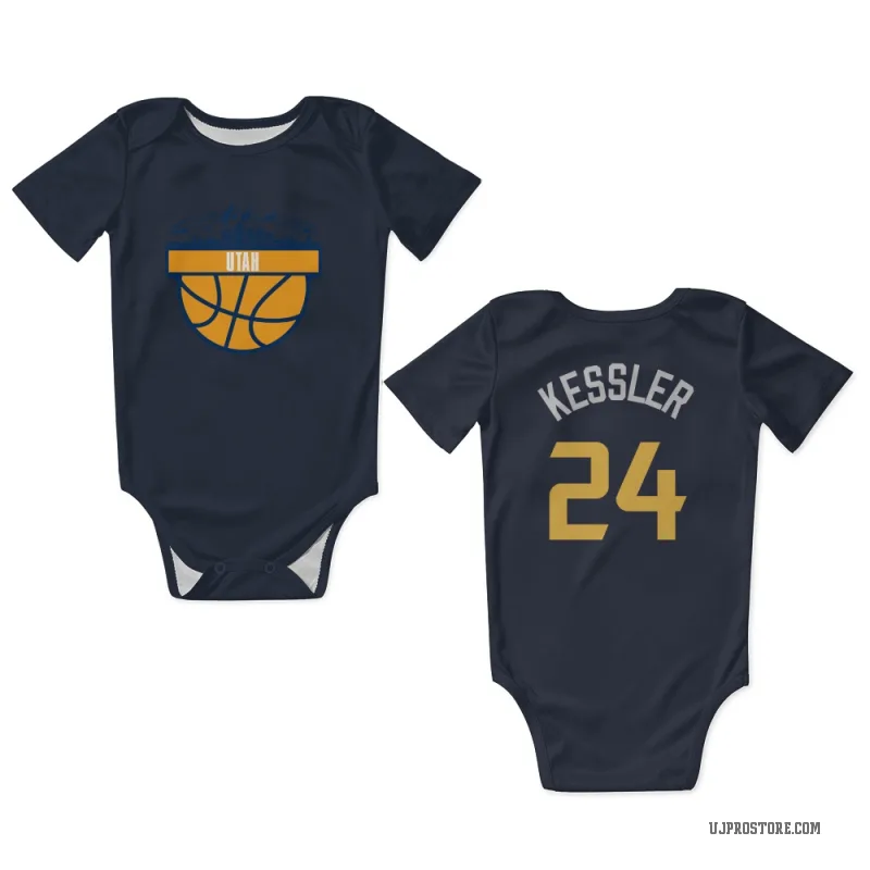 Walker Kessler  Navy Utah Jazz  Newborn & Infant Bodysuit
