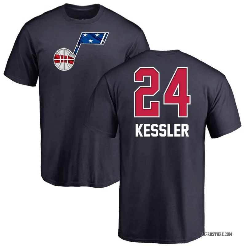 Walker Kessler Youth Navy Utah Jazz Name and Number Banner Wave T-Shirt