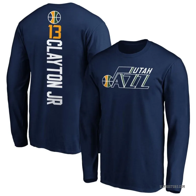 Walter Clayton Jr. Men's Navy Utah Jazz Backer Long Sleeve T-Shirt